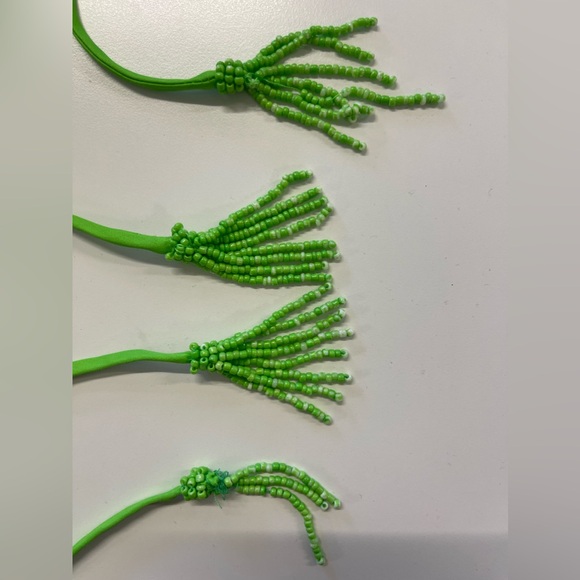 Farm Rio Lime Green Ruffle Midi Dress sz S - Picture 10 of 12